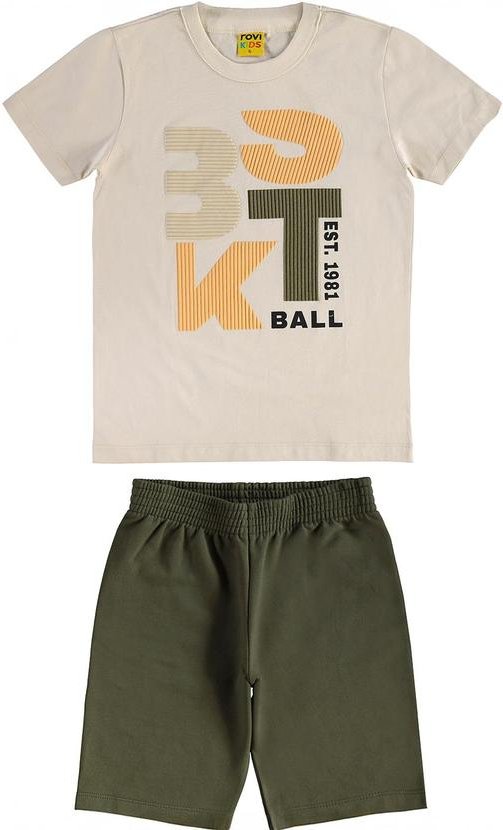 Imagem principal Conjunto Machão com Bermuda Moletom Bege Rovi Kids Rovi Kids