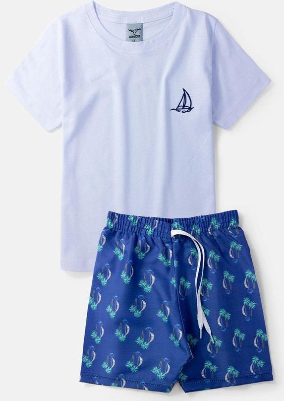 Imagem principal Conjunto Masculino Barco a Vela Branco Keki Boys Keki Boys
