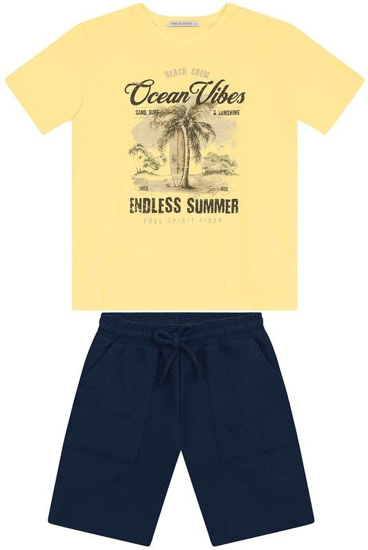 Imagem principal Conjunto Masculino Camiseta com Bermuda Amarelo Trick Nick Trick Nick