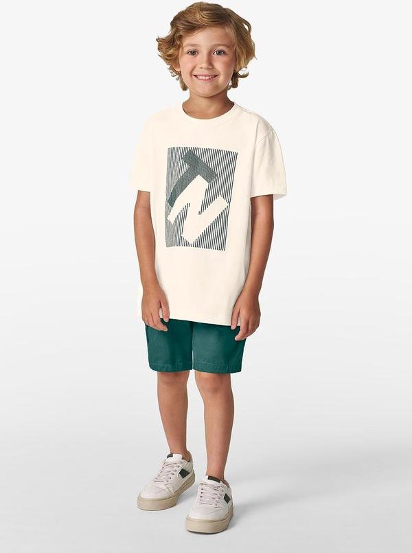 Imagem principal Conjunto Masculino Camiseta com Bermuda Branco Trick Nick Trick Nick