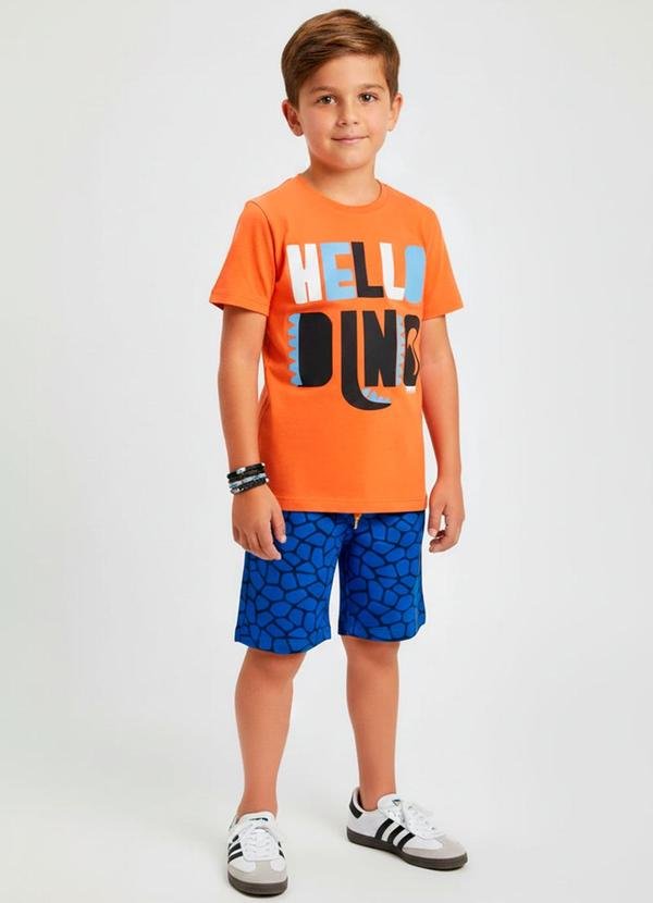Imagem principal Conjunto Masculino Hello Dino Laranja Keki Boys Keki Boys