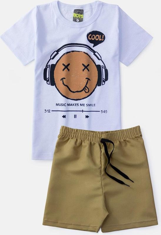 Imagem principal Conjunto Masculino Music Makes Branco Boys Brigade Boys Brigade