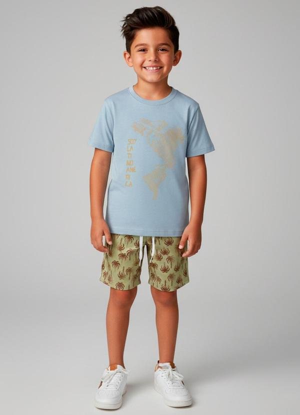 Conjunto Masculino Soy Latino América Cinza