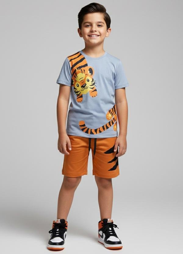 Imagem principal Conjunto Masculino Tigrinho Cinza Keki Boys Keki Boys