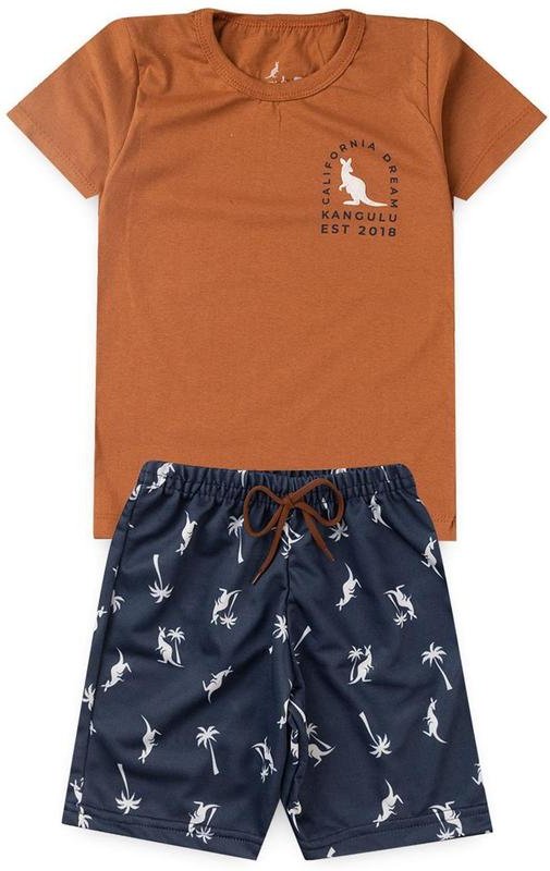 Conjunto Menino Califórnia Dream Kangulu Marrom