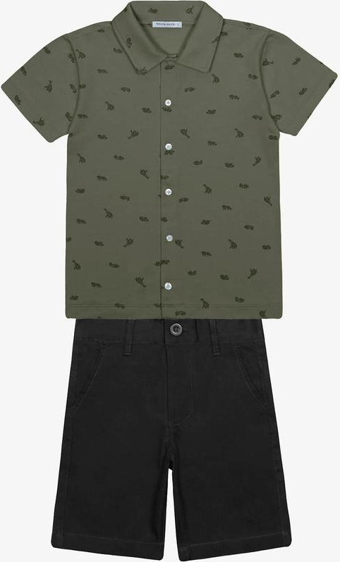 Imagem principal Conjunto Menino Camisa com Bermuda Verde Trick Nick Trick Nick