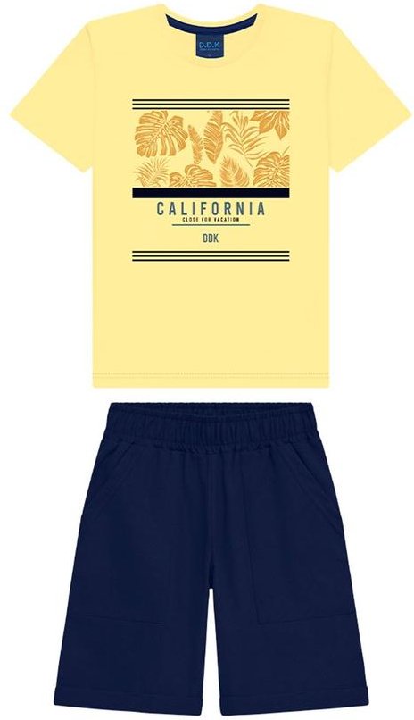 Imagem principal Conjunto Menino Camiseta e Bermuda Amarelo Ddk Ddk