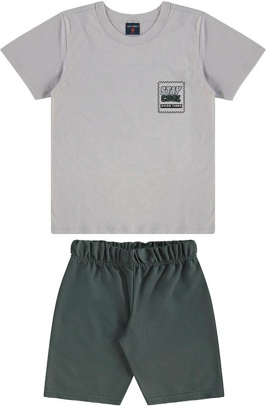Imagem principal Conjunto Menino Camiseta e Bermuda Cinza GULOSEIMA GULOSEIMA