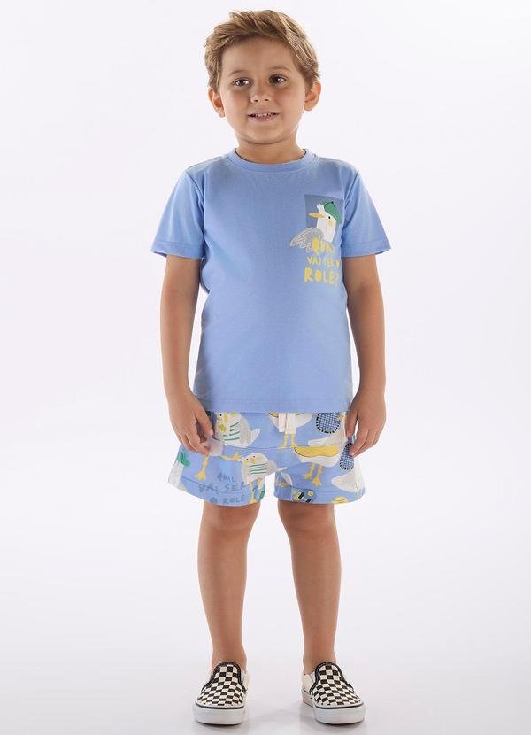 Conjunto Menino Camiseta e Short Azul