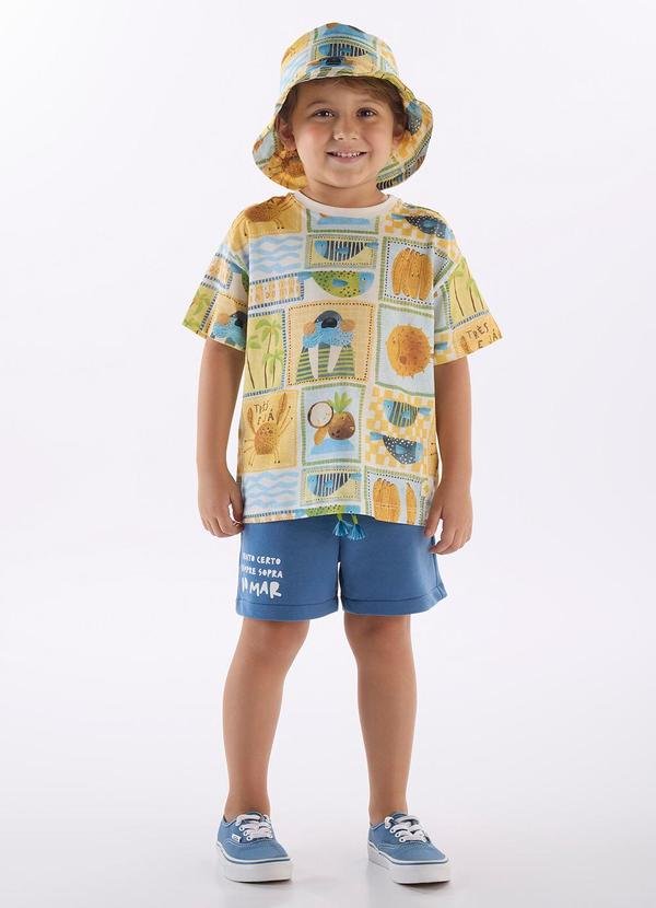 Imagem principal Conjunto Menino Camiseta e Short Três e Já Branco Três e Já