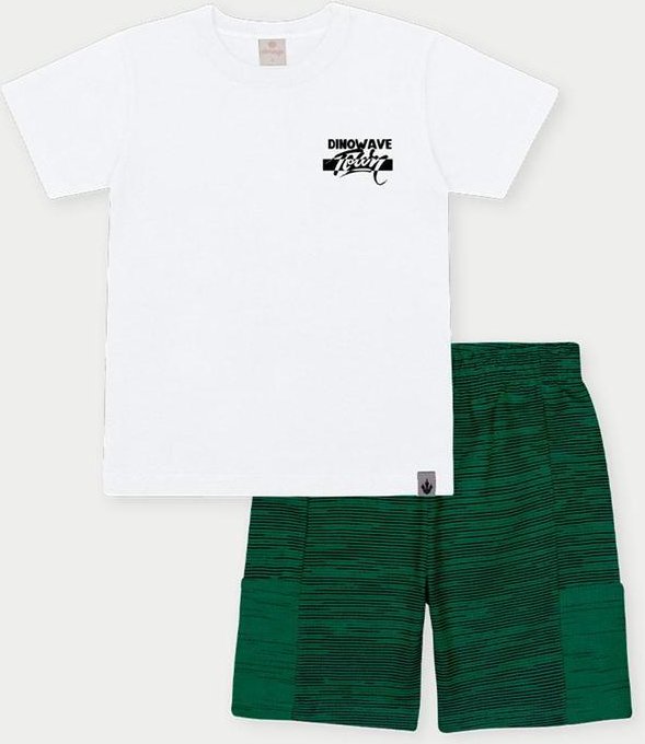 Imagem principal Conjunto Menino Dinowave Branco Abrange Abrange