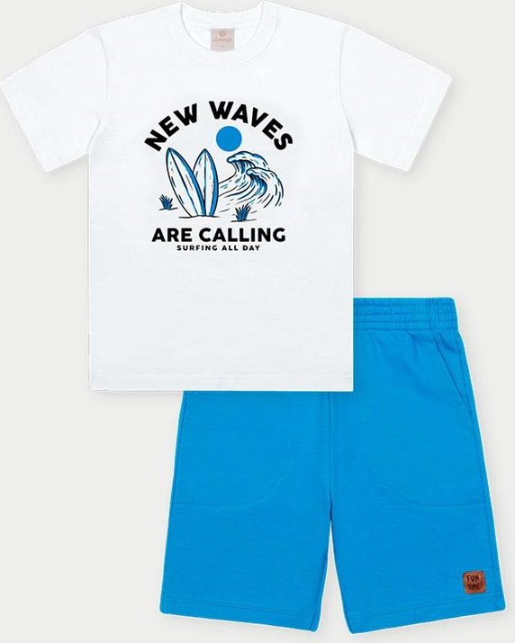 Imagem principal Conjunto Menino Enjoy Waves Branco Abrange Abrange