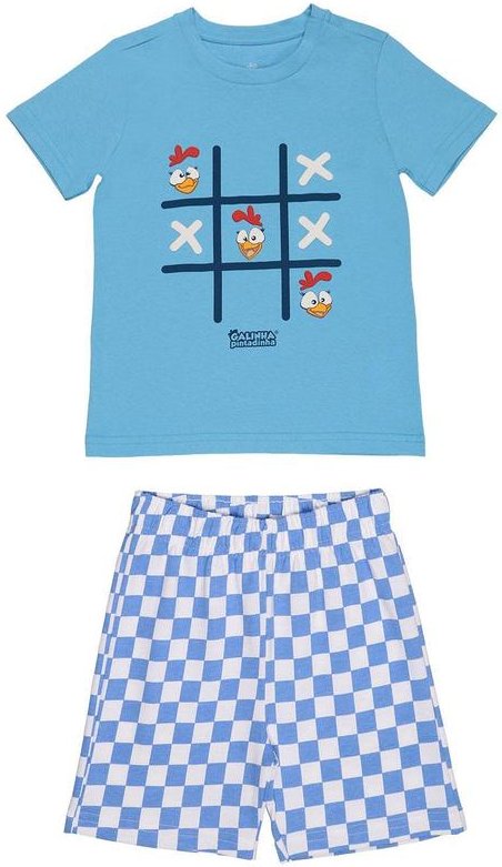 Imagem principal Conjunto Menino Jogo da Velha Azul Galinha Pintadinha Galinha Pintadinha