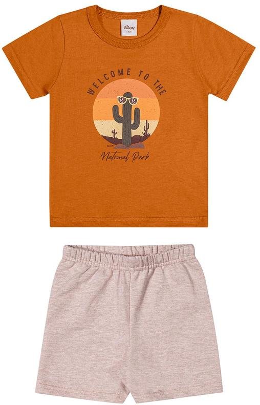 Imagem principal Conjunto Menino Manga Curta Cacto Laranja Elian Elian