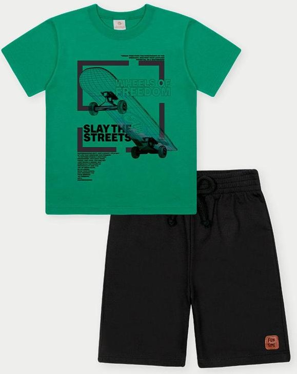 Imagem principal Conjunto Menino Skate Verde Abrange Abrange