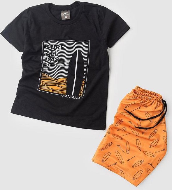Conjunto Menino Surf All Day Kangulu Preto