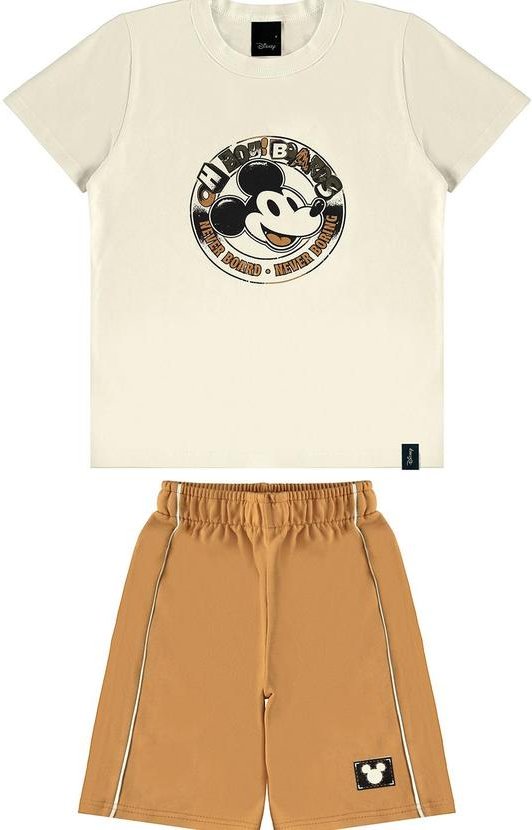 Imagem principal Conjunto Mickey Mouse em Moletinho Off White Malwee Kids Malwee Kids