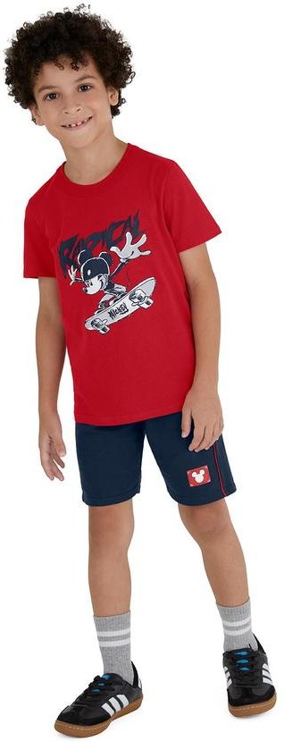 Imagem principal Conjunto Mickey Mouse em Moletinho Vermelho Malwee Kids Malwee Kids