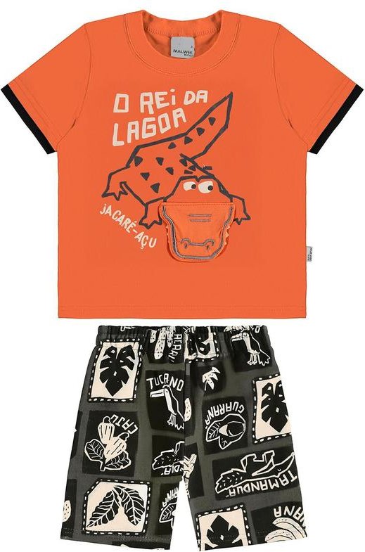 Imagem principal Conjunto o Rei da Lagoa Laranja Malwee Kids Malwee Kids