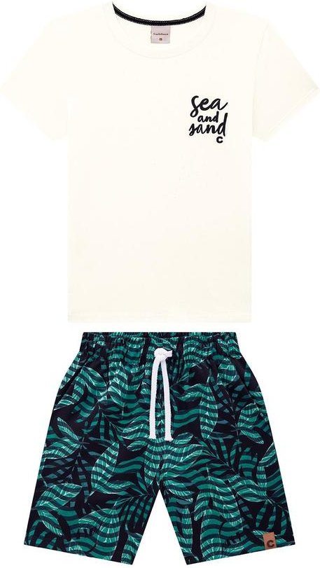 Imagem principal Conjunto Off White Sea And Sand Boardshort Carinhoso Carinhoso