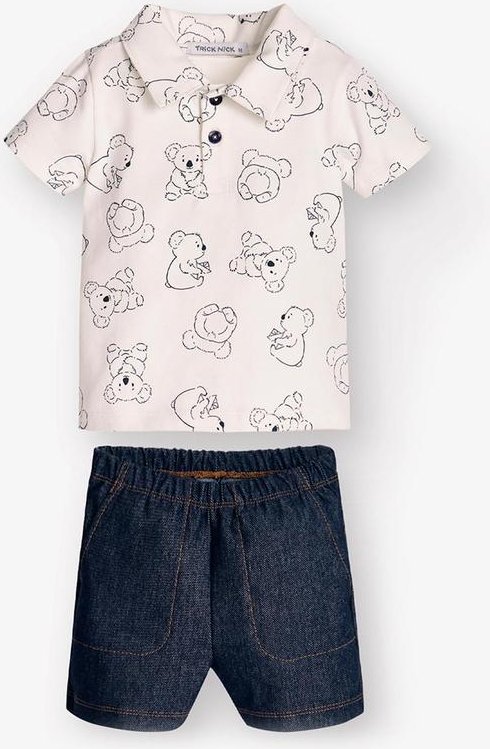 Imagem principal Conjunto Polo com Bermuda Bege Trick Nick Trick Nick