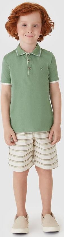 Imagem principal Conjunto Polo com Maquinetado Verde Menta Carinhoso Carinhoso