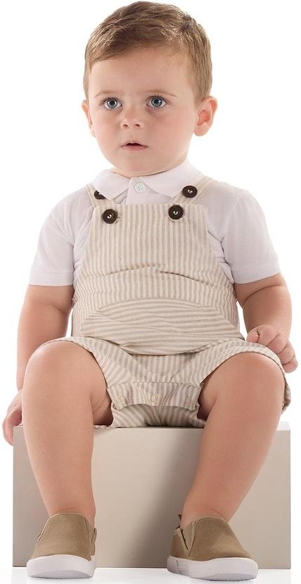 Imagem principal Conjunto Polo Jardineira Quimby Branco Quimby