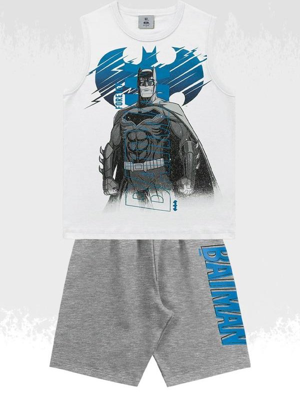 Imagem principal Conjunto Regata/Bermuda Batman Branco Batman