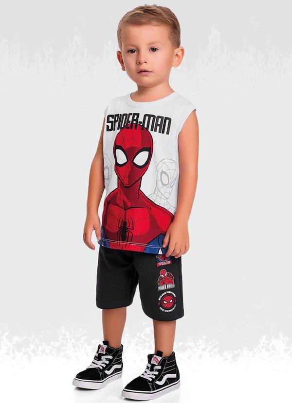 Imagem principal Conjunto Regata/Bermuda Spider-Man Preto Homem Aranha Homem Aranha