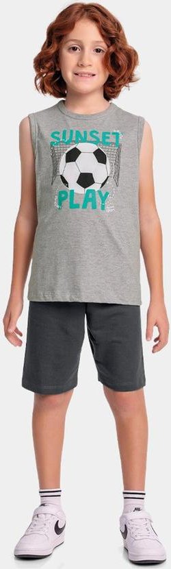 Imagem principal Conjunto Regata e Bermuda Cinza Fakini Kids Fakini Kids