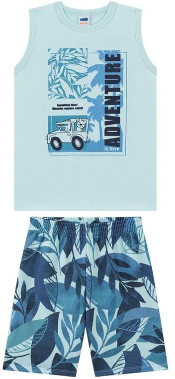 Imagem principal Conjunto Regata e Bermuda em Moletinho Verde Marlan Marlan