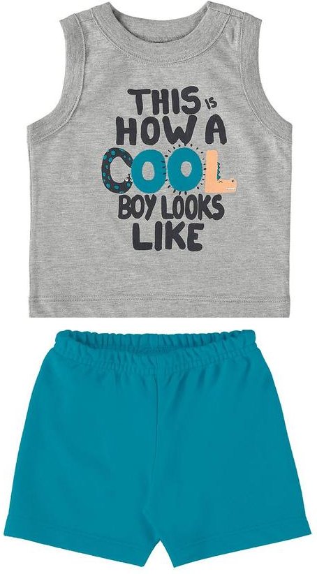 Imagem principal Conjunto Regata e Bermuda Infantil Cinza GULOSEIMA GULOSEIMA