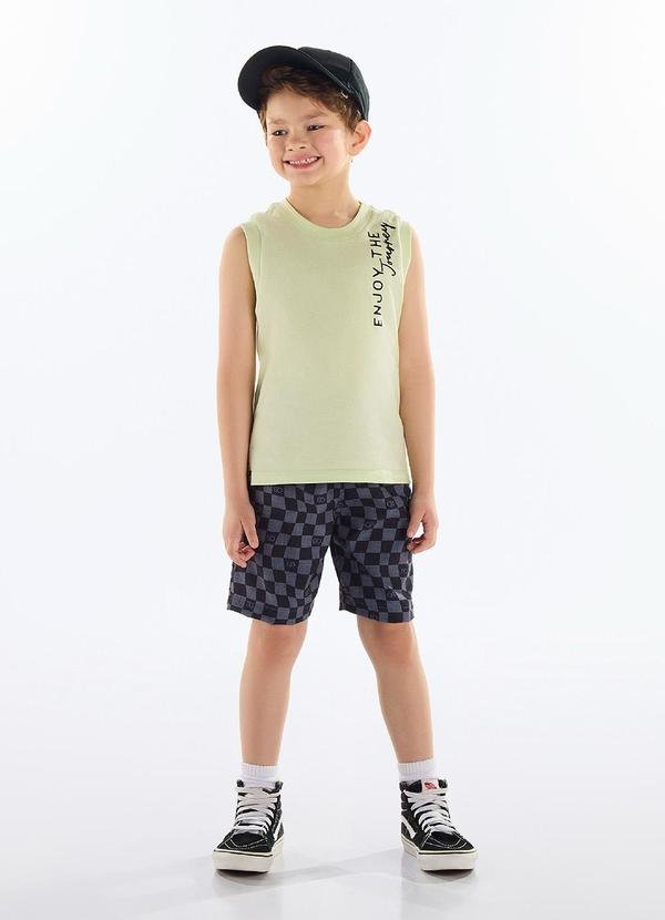 Imagem principal Conjunto Regata e Bermuda Menino Verde Bee Loop Bee Loop