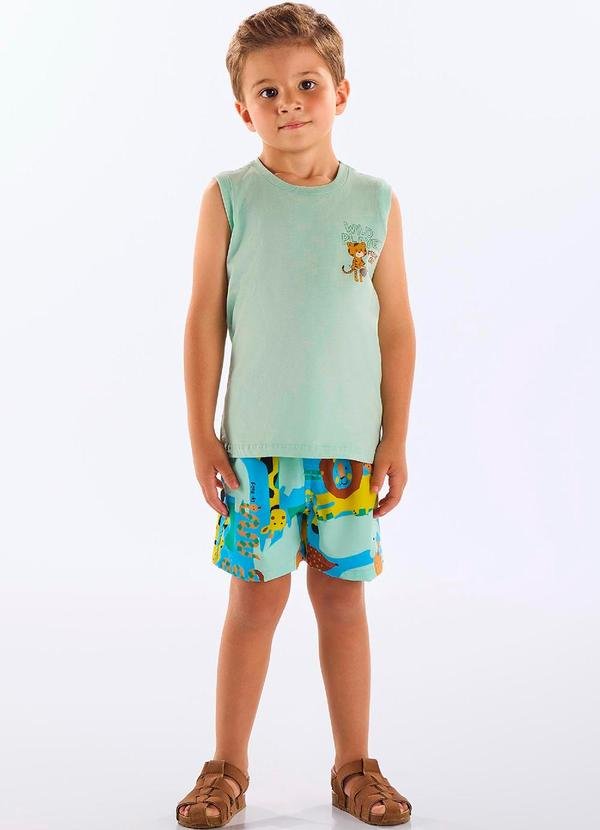 Conjunto Regata e Short Infantil Verde