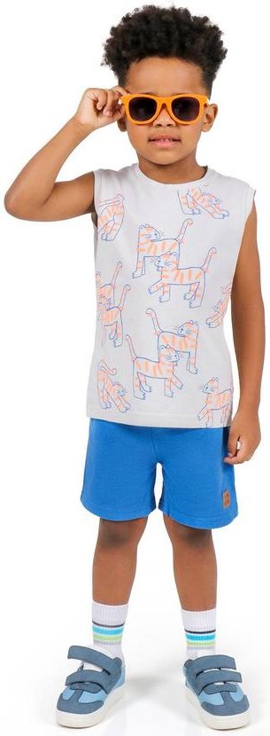 Imagem principal Conjunto Regata Forest Friends Bermuda Laranja Tink Bink Tink Bink