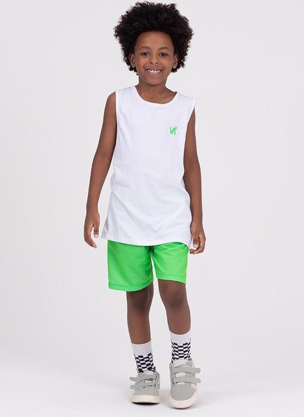 Imagem principal Conjunto Regata Infantil Aplique Branco VIDA COSTEIRA VIDA COSTEIRA