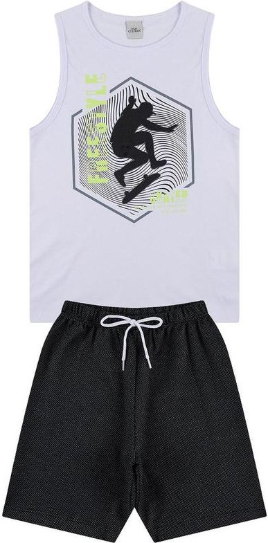 Imagem principal Conjunto Regata Infantil Freestyle Branco VIDA COSTEIRA VIDA COSTEIRA