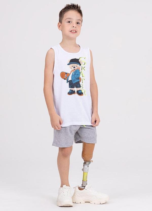 Imagem principal Conjunto Regata Infantil Web Skater Branco VIDA COSTEIRA VIDA COSTEIRA