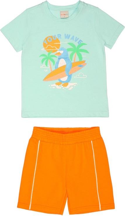 Imagem principal Conjunto Silk Your Wave e Bermuda Azul Tink Bink Tink Bink