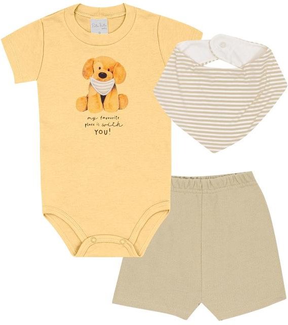Imagem principal Conjunto Suedine Amarelo Pulla Bulla Pulla Bulla