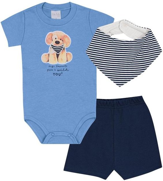 Imagem principal Conjunto Suedine Azul Pulla Bulla Pulla Bulla