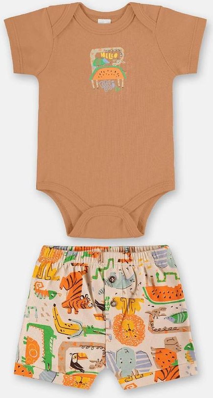 Imagem principal Conjunto Suedine para Bebê Menino Up Baby Marrom Up Baby