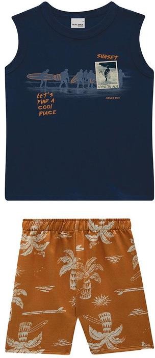Imagem principal Conjunto Sunset Surf Azul Marinho Malwee Kids Malwee Kids