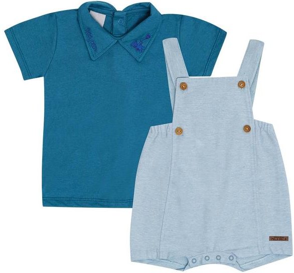 Imagem principal Conjunto Tecido Eco Azul Pulla Bulla Pulla Bulla