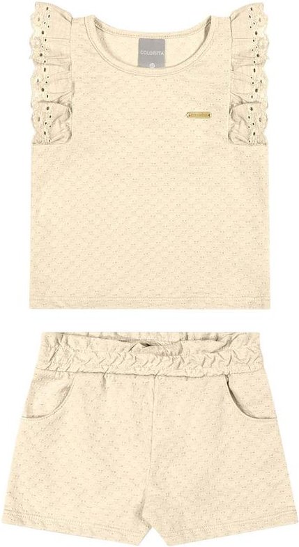 Imagem principal Conjunto Texturizado Infantil Menina Amarelo Colorittá Colorittá