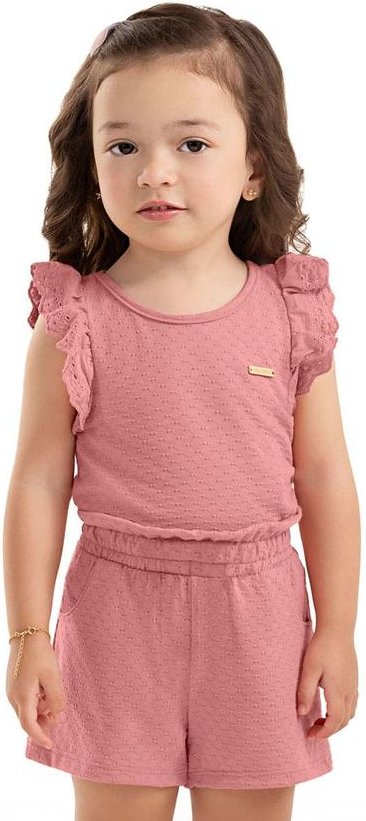 Imagem principal Conjunto Texturizado Infantil Menina Rosa Colorittá Colorittá
