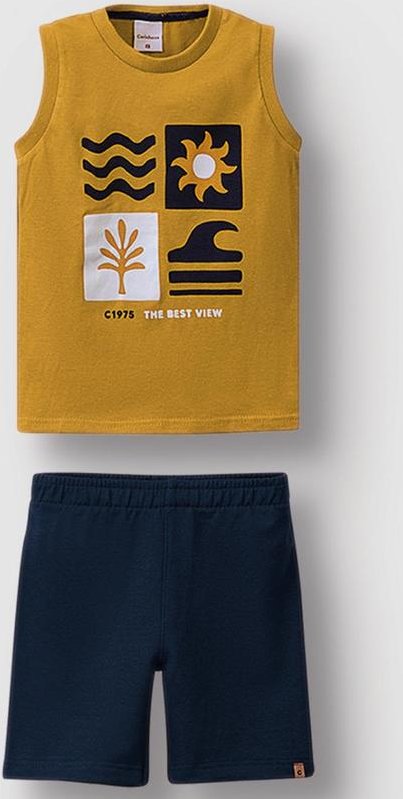 Imagem principal Conjunto The Best View Menino Amarelo Mostarda Carinhoso Carinhoso
