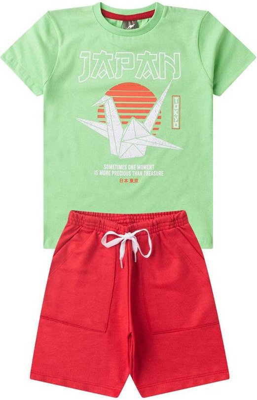 Imagem principal Conjunto Verão Origami Tokyo Kangulu Verde Rosa Azul Rosa Azul