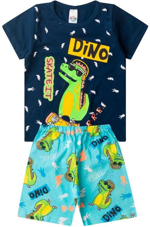 Imagem principal Pijama Masculino Brilha no Escuro Kappes Azul Rovitex Rovitex