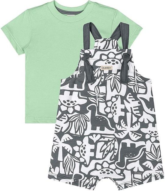 Imagem principal Conjunto Camiseta e Jardineira Bebê Verde Quimby Quimby